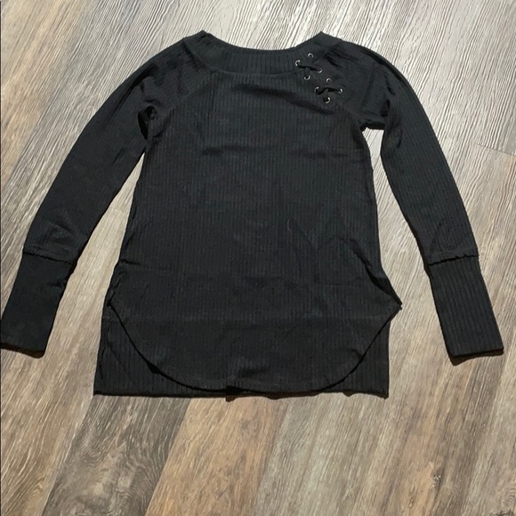 Women's Maurices Black Waffle Long Sleeve Sz XS - Picture 2 of 6